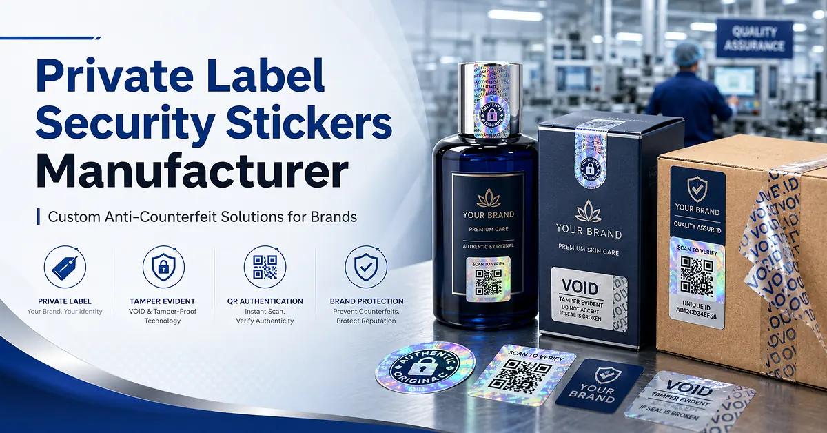 Private Label Security Stickers Manufacturer: Custom Anti-Counterfeit Solutions for Brands
