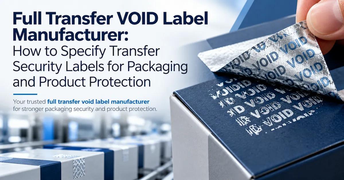 Full Transfer VOID Label Manufacturer: How to Specify Transfer Security Labels for Packaging and Product Protection