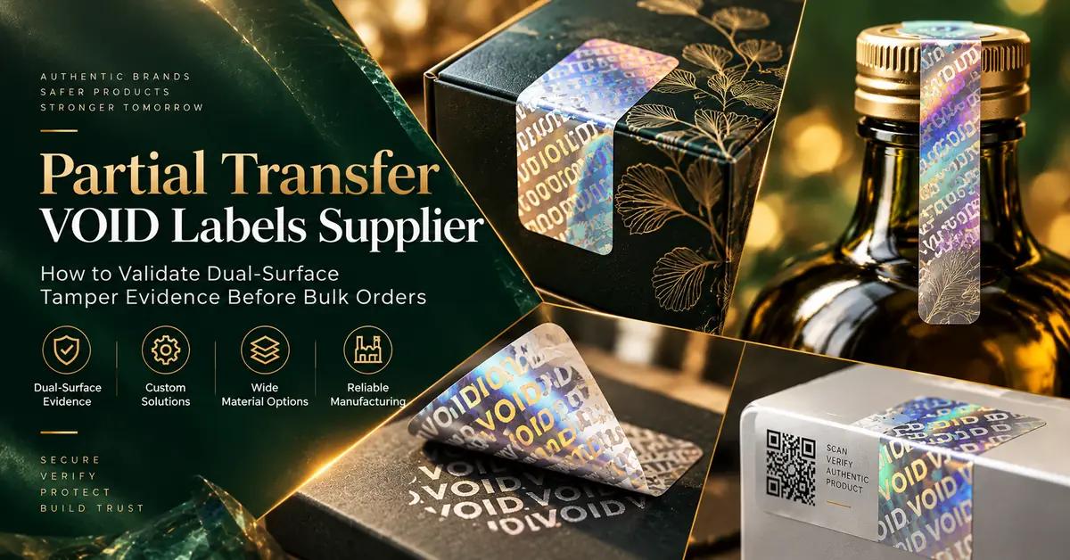 Partial Transfer VOID Labels Supplier: How to Validate Dual-Surface Tamper Evidence Before Bulk Orders