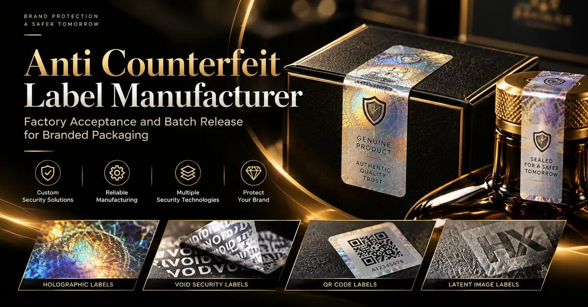 Anti Counterfeit Label Manufacturer: Factory Acceptance and Batch Release for Branded Packaging