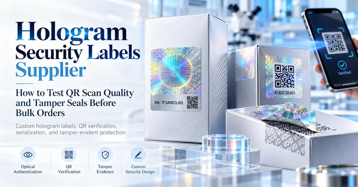 Hologram Security Labels Supplier: How to Test QR Scan Quality and Tamper Seals Before Bulk Orders
